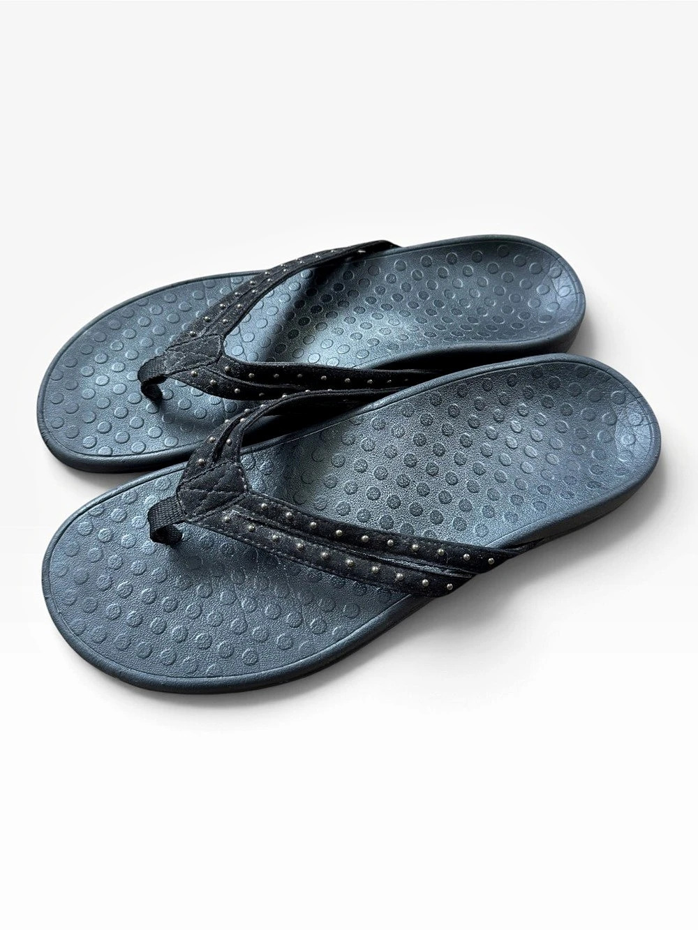 Vionic Women's Studded Thong Sandals US 10 Black